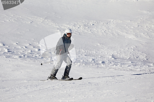 Image of Skiing in the winter snowy slopes