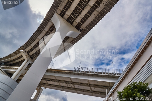 Image of Eleveted highway network structure from below