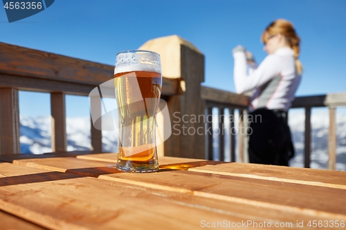 Image of Having a beer on a terrace with scenic view