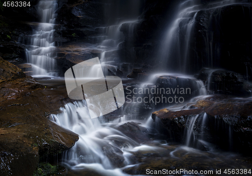 Image of Tumbling mountain stream cascading over rocks