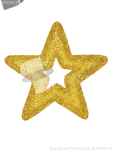 Image of Gold Christmas star on white