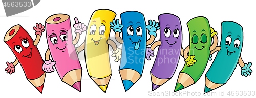 Image of Happy wooden crayons theme image 1