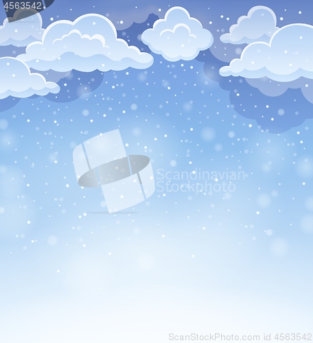 Image of Winter sky theme background 4