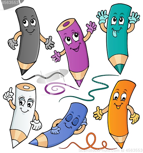 Image of Happy wooden crayons theme set 2
