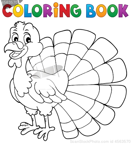 Image of Coloring book turkey bird theme 1