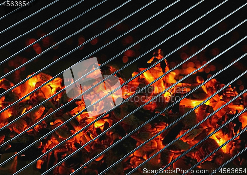 Image of close up of burning coals