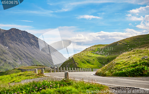 Image of Mountain road in Swiss Alps