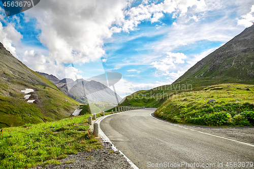 Image of Mountain road in Swiss Alps