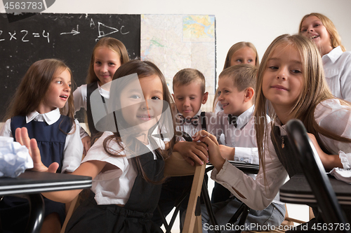 Image of School children in classroom at lesson