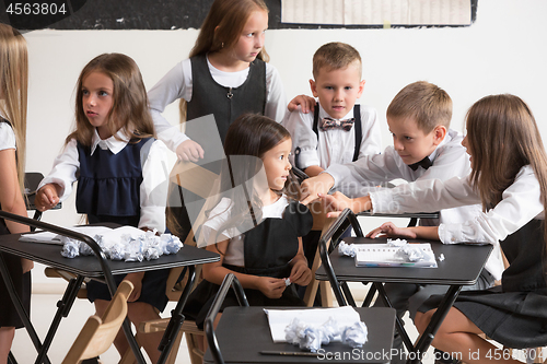 Image of School children in classroom at lesson