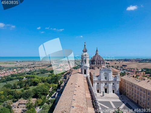 Image of flight over Basilica della Santa Casa Loreto Italy