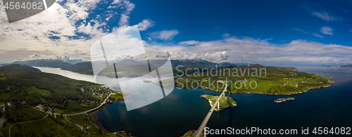 Image of Panorama Beautiful Nature Norway.