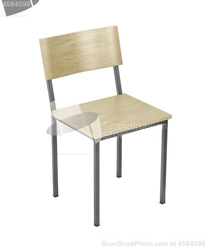 Image of Wooden chair on white