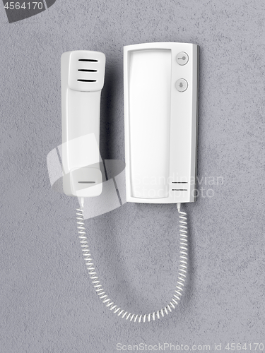 Image of Intercom on gray wall