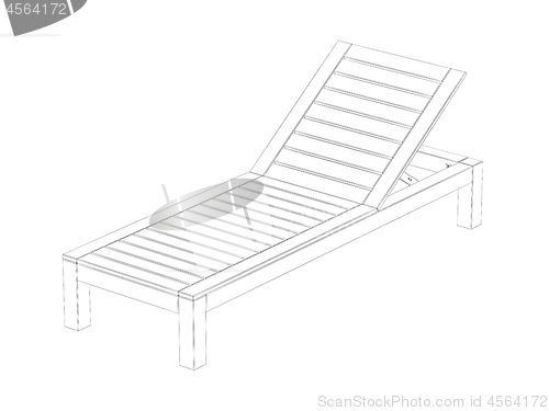 Image of 3d model of sun lounger