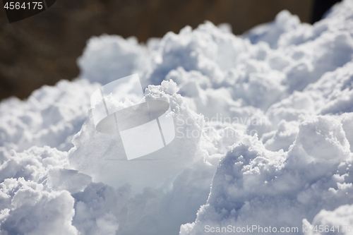 Image of Snow detail glimmering in sunlight