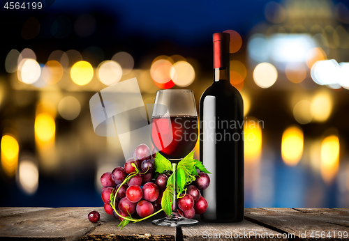 Image of Bottle of red wine