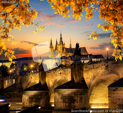 Image of Illuminated Charles Bridge