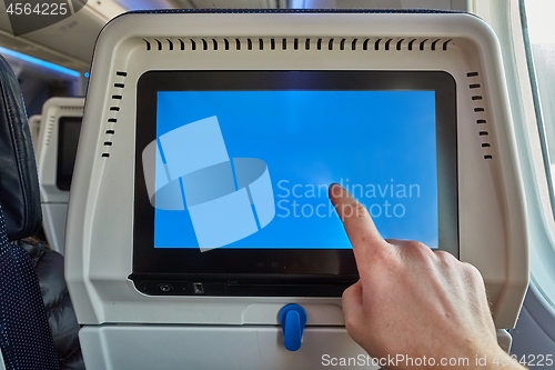 Image of Plane infotainment screen