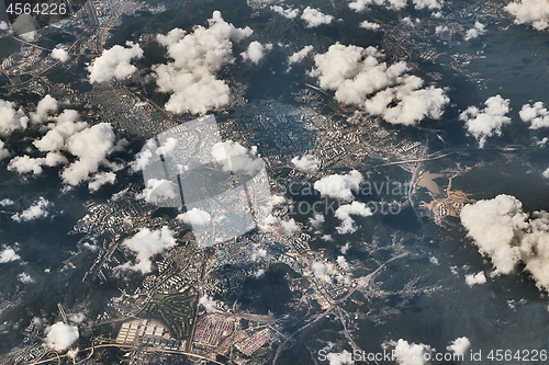 Image of Chinese city aerial view