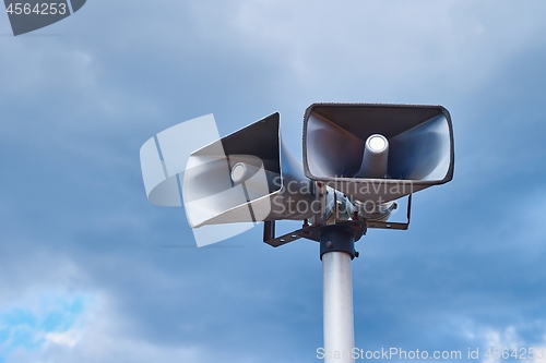 Image of Loudspeakers on a mast