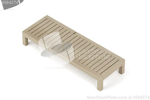 Image of Wooden sun lounger