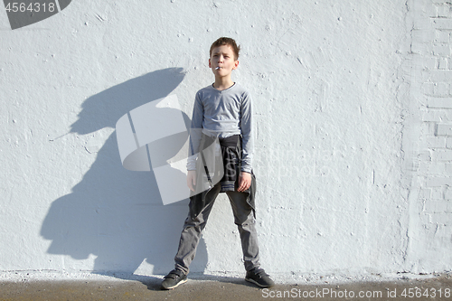 Image of Boy with blue lollipop