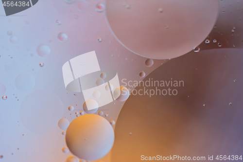 Image of Orange and gray abstract background picture made with oil, water and soap
