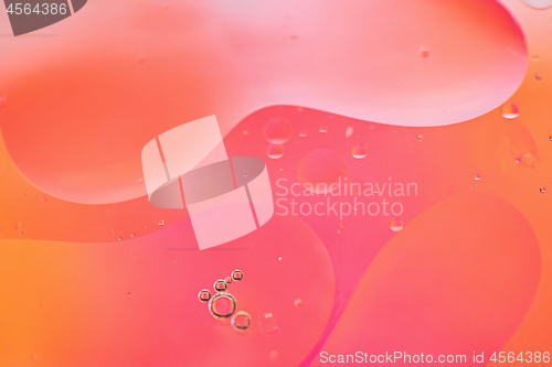 Image of Red and orange abstract background picture made with oil, water and soap