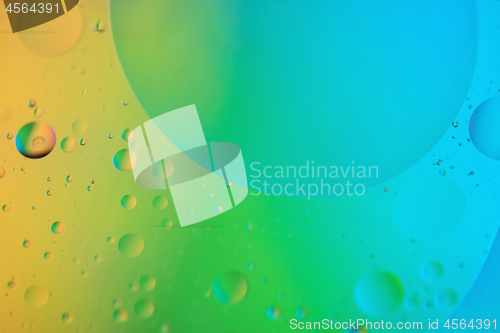 Image of Rainbow abstract defocused background picture made with oil, water and soap