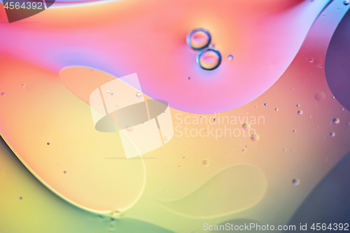 Image of Rainbow abstract defocused background picture made with oil, water and soap