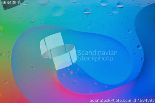 Image of Rainbow abstract defocused background picture made with oil, water and soap