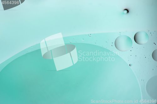 Image of Light blue abstract background picture made with oil, water and soap