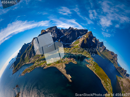 Image of Mini planet Lofoten is an archipelago in the county of Nordland,