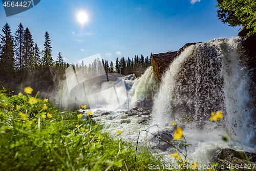 Image of Ristafallet waterfall in the western part of Jamtland is listed 