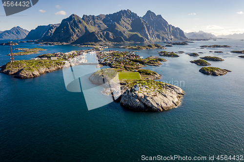 Image of Henningsvaer Lofoten is an archipelago in the county of Nordland