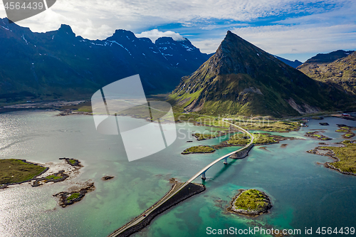 Image of Fredvang Bridges Panorama Lofoten islands