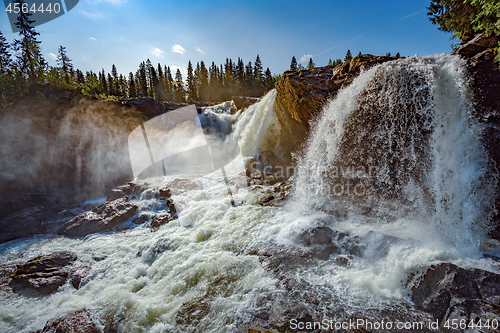 Image of Ristafallet waterfall in the western part of Jamtland is listed 