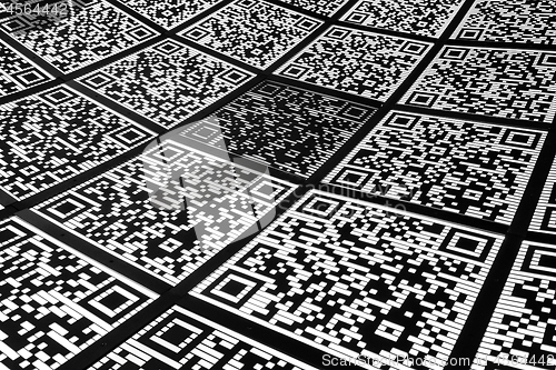 Image of Abstract QR code background (abbreviated from Quick Response cod