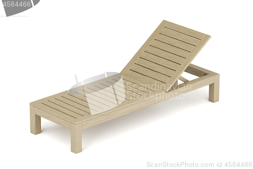 Image of Wooden beach lounger