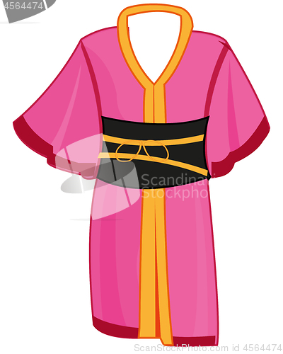 Image of Feminine cloth kimono on white background insulated