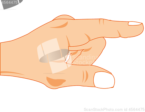 Image of Vector illustration of the hand with extended to index fingers