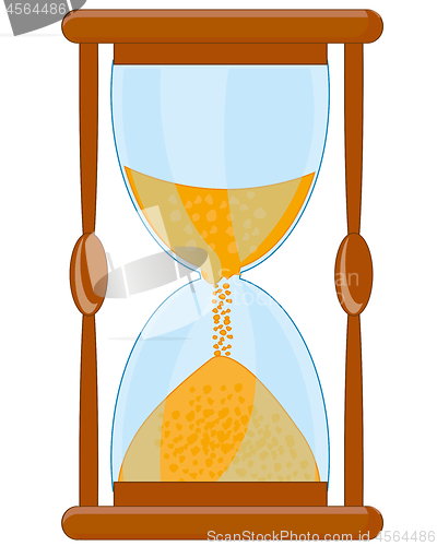 Image of Vector illustration of the subject of the old fellow hourglass