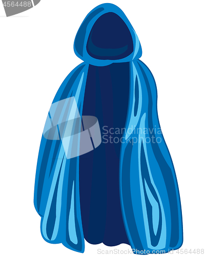 Image of Blue raincoat on white background is insulated