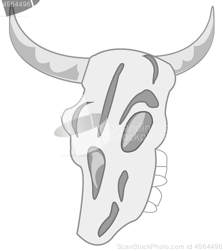 Image of Skull animal on white background is insulated