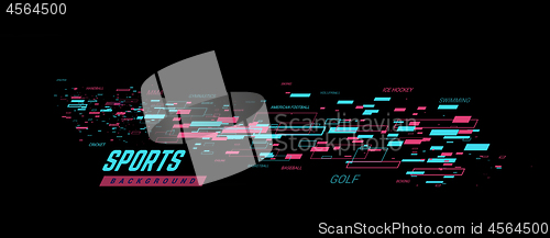 Image of Sports geometric background vector illustration. Can be use for sport news, poster, presentation.