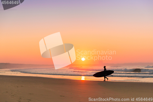 Image of Surfer on the beach