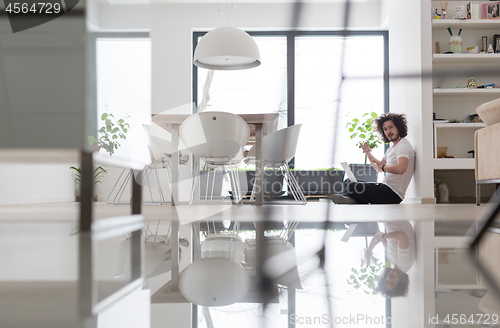 Image of man enjoying relaxing lifestyle