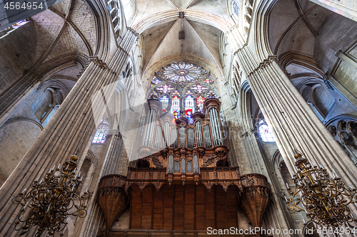 Image of The organ inside the cathedral in Bourges