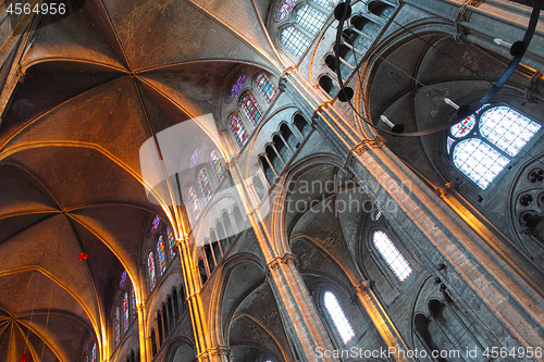 Image of The beautiful nave of the cathedral bathed in light